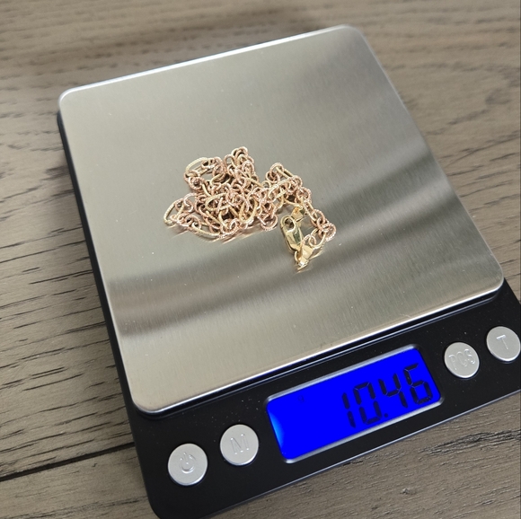 Vintage 14k Two-Tone Chain Link Necklace - Picture 9 of 12